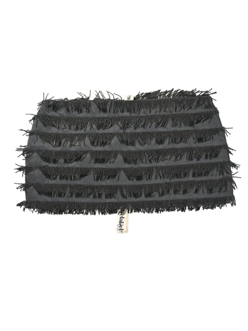 Mars the Label The Avena Beaded Mini Skirt in Black